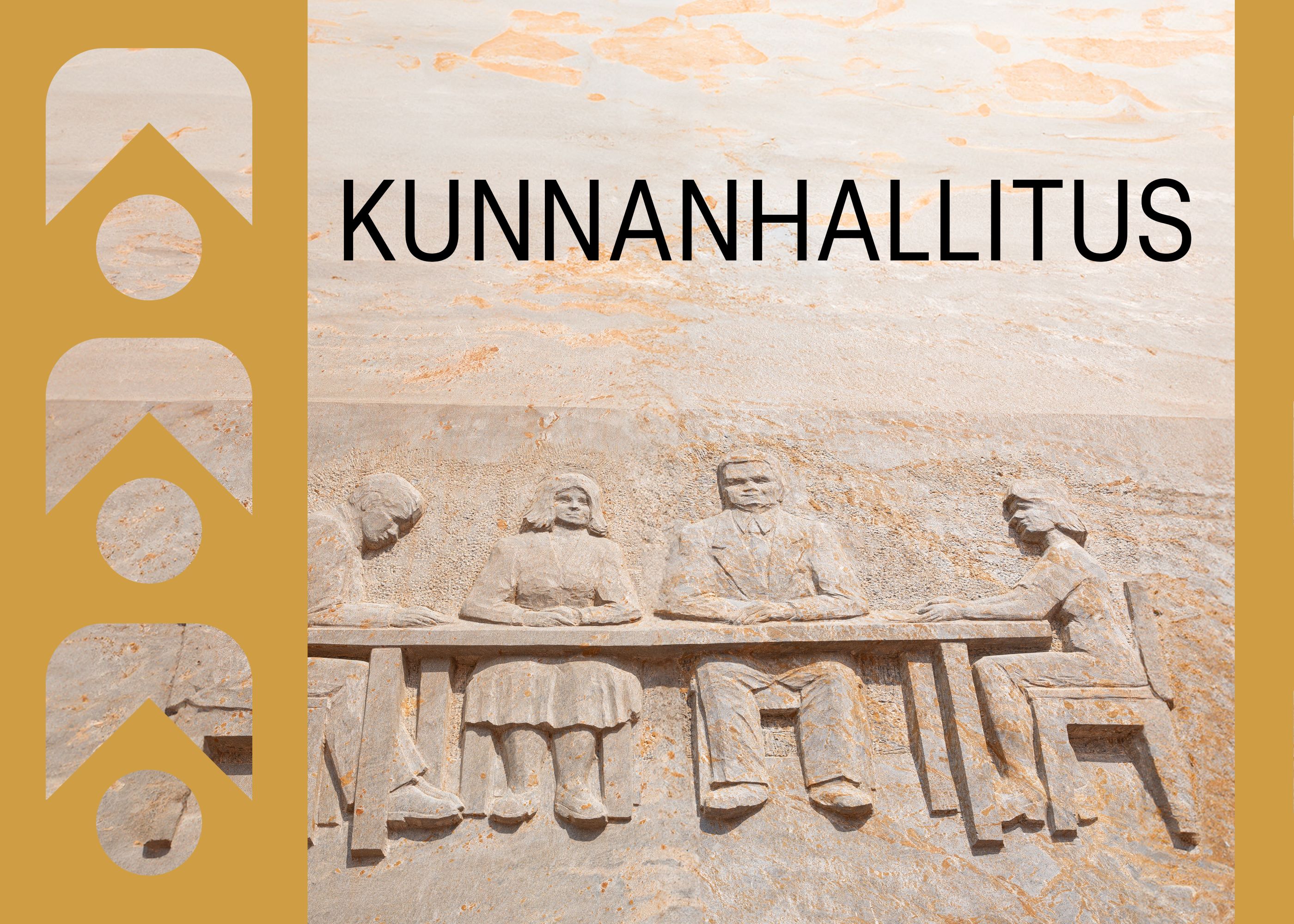 kivihahmot kunnantalon edestä